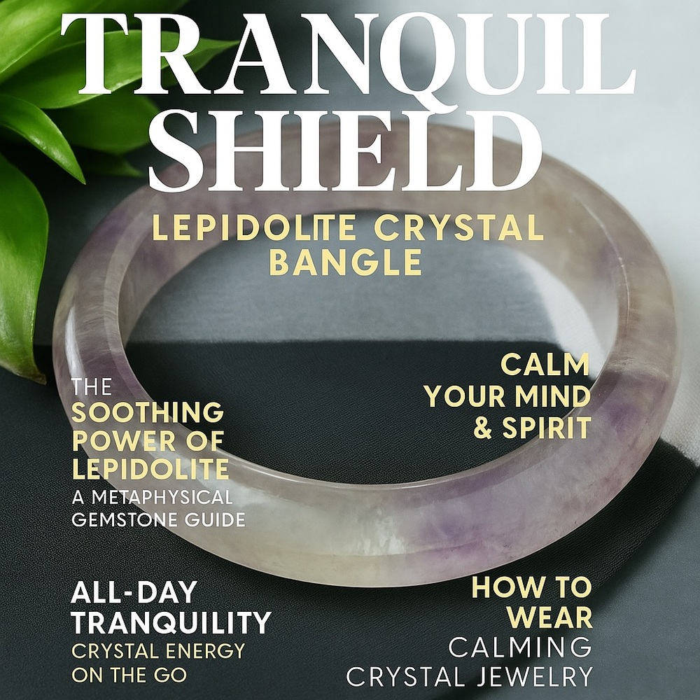 Lepidolite Crystal Bangle